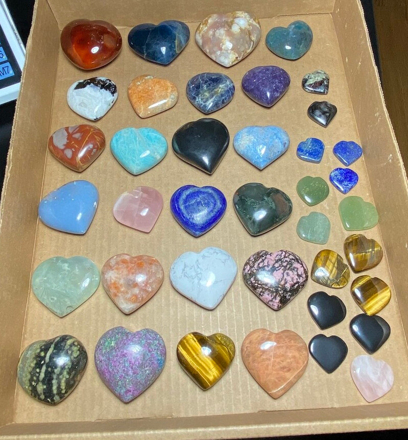 Mixed Material Hearts Lot #15