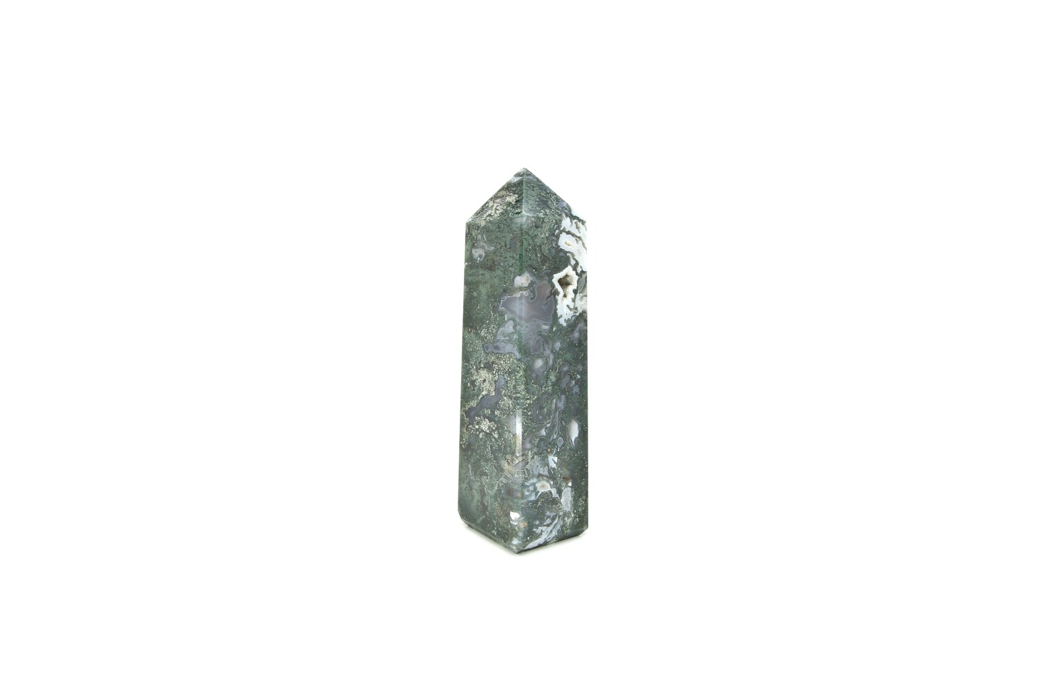 XL Moss Agate Obelisk