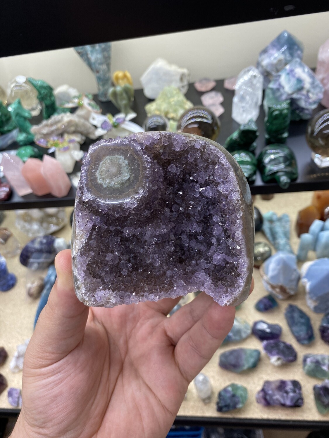Amethyst Cut Base W Stalactite Section