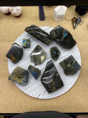 One Side Polished Labradorite Slices
