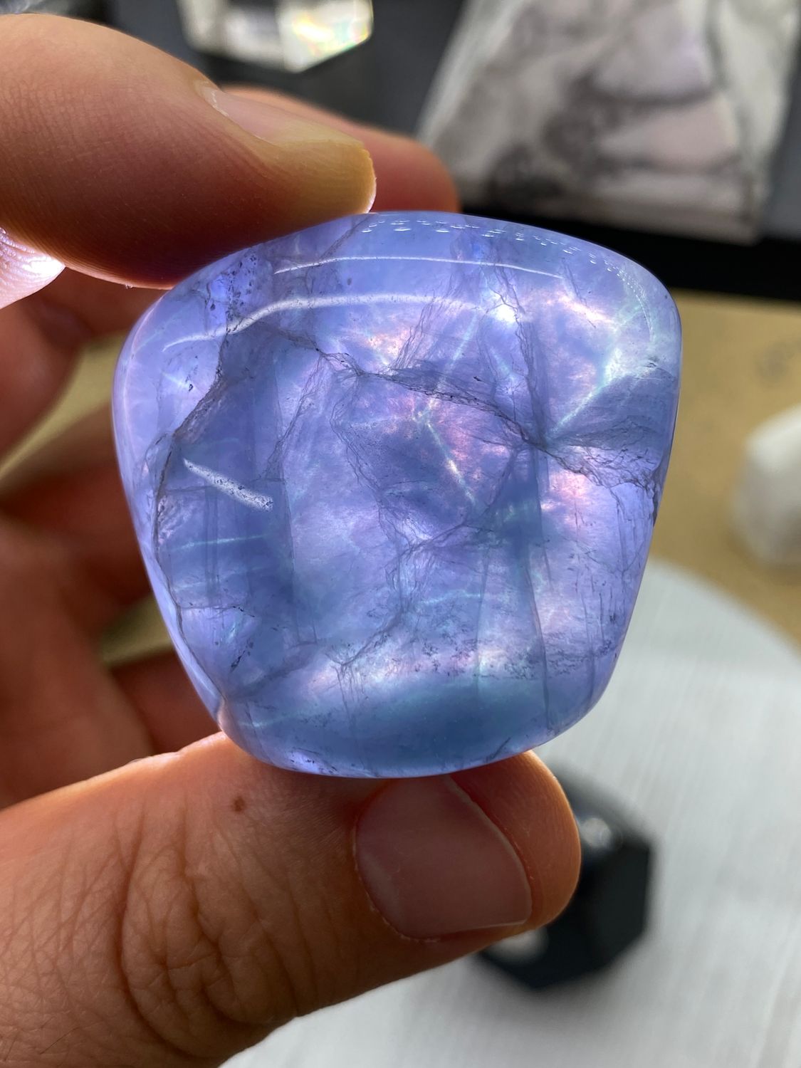 Premium Blue / Purple Fluorite Polished Small Freeform