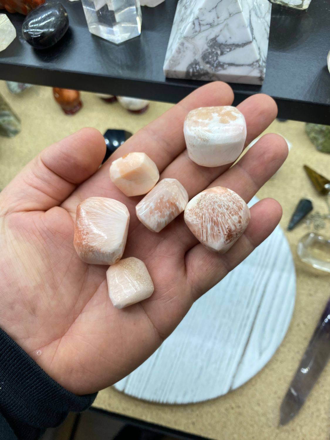Peach Scolecite Tumbles