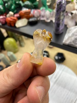 Golden Healer Mini Angel Carving