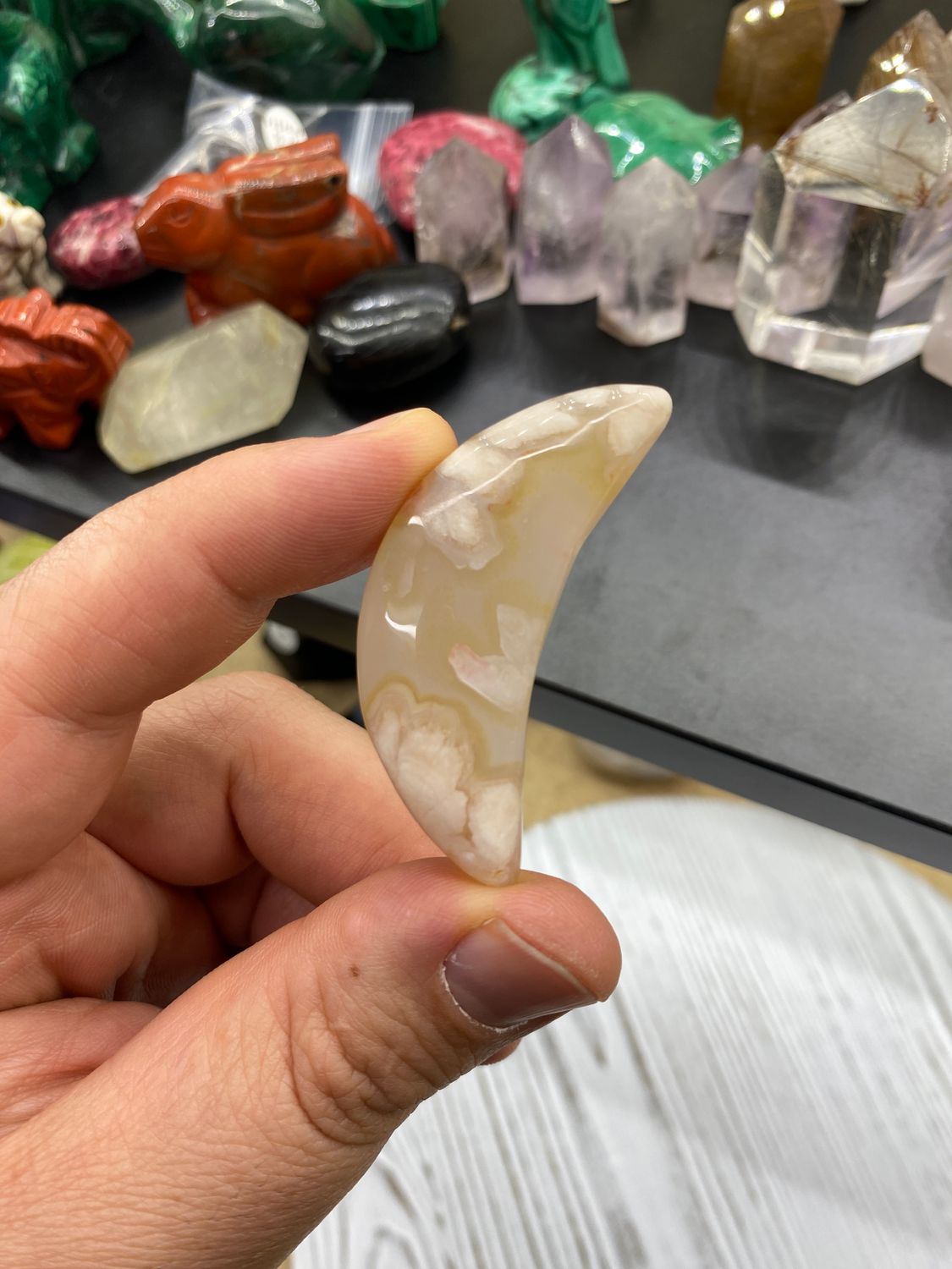 Flower Agate Moon