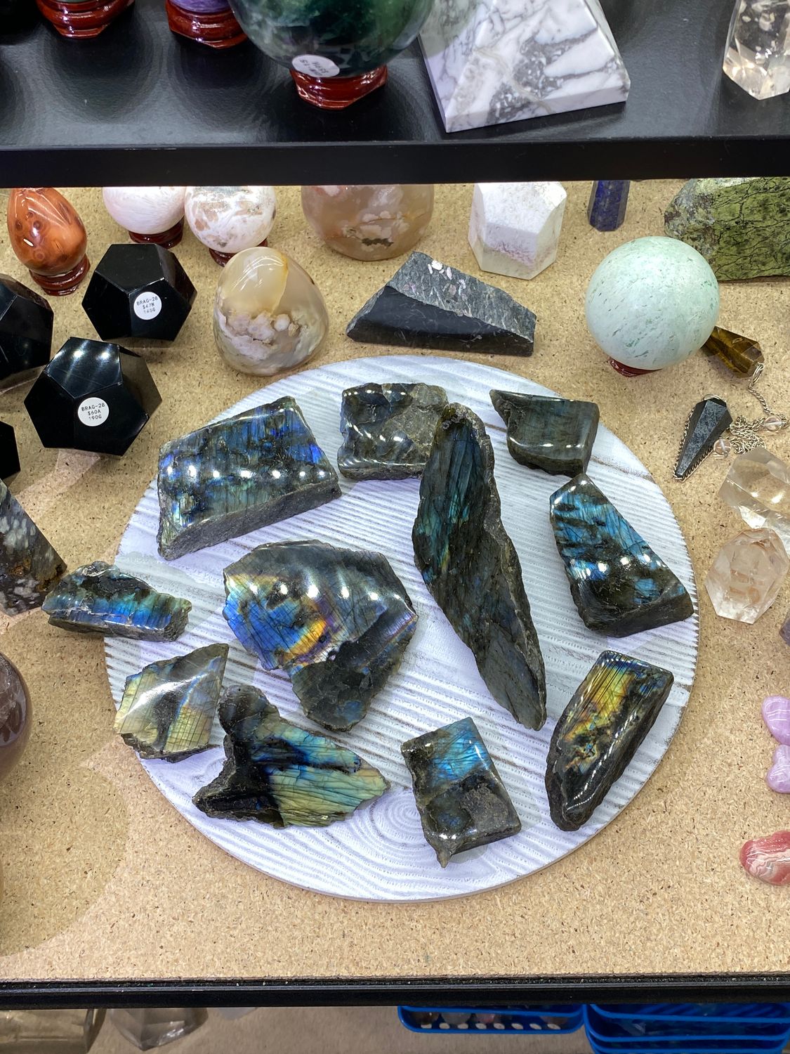 One Sided Polished Labradorite Slices