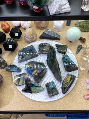 One Sided Polished Labradorite Slices