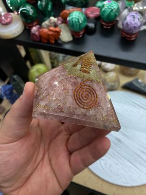 Rose Quartz Orgone Pyramid