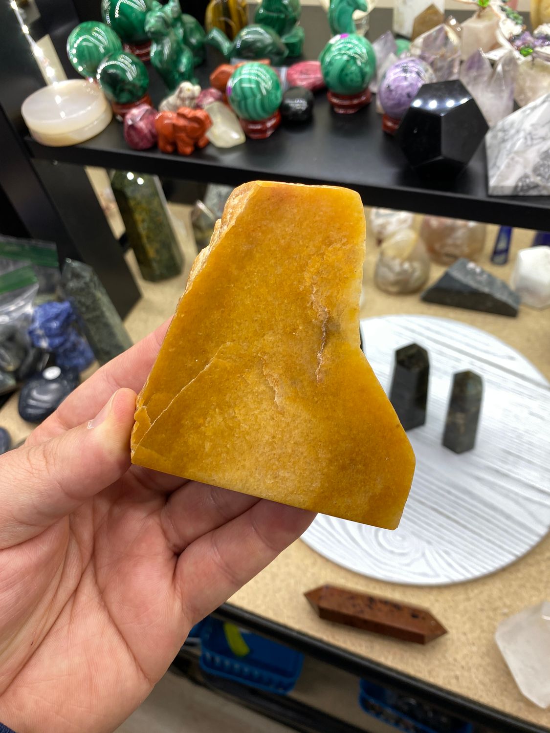 Yellow Aventurine Polished Display Slab
