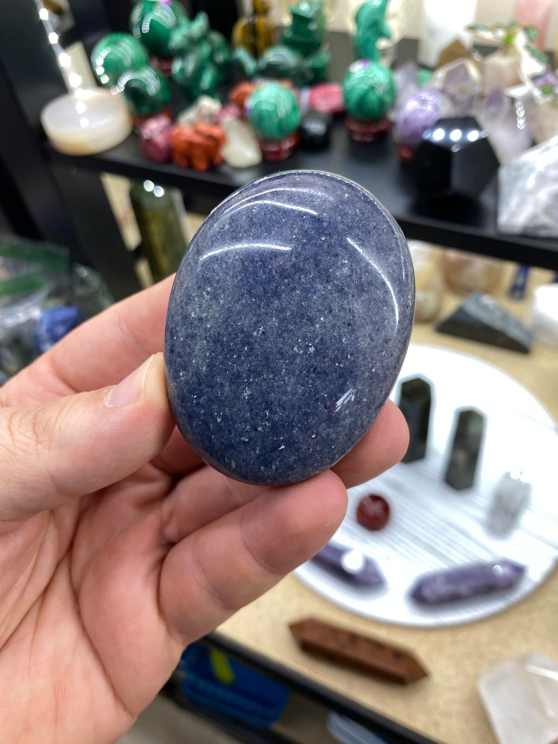 Lazulite Gallet (Palm Stone)