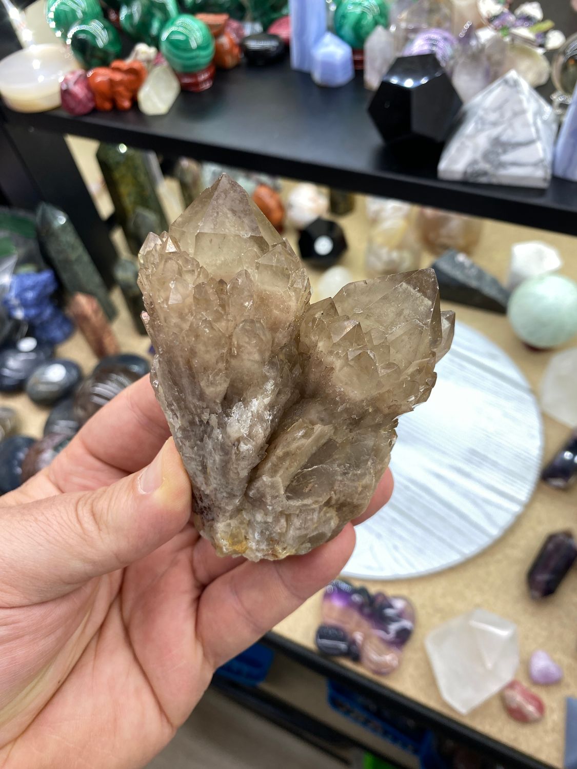 Natural Smokey Luena Cascading Phantom Quartz