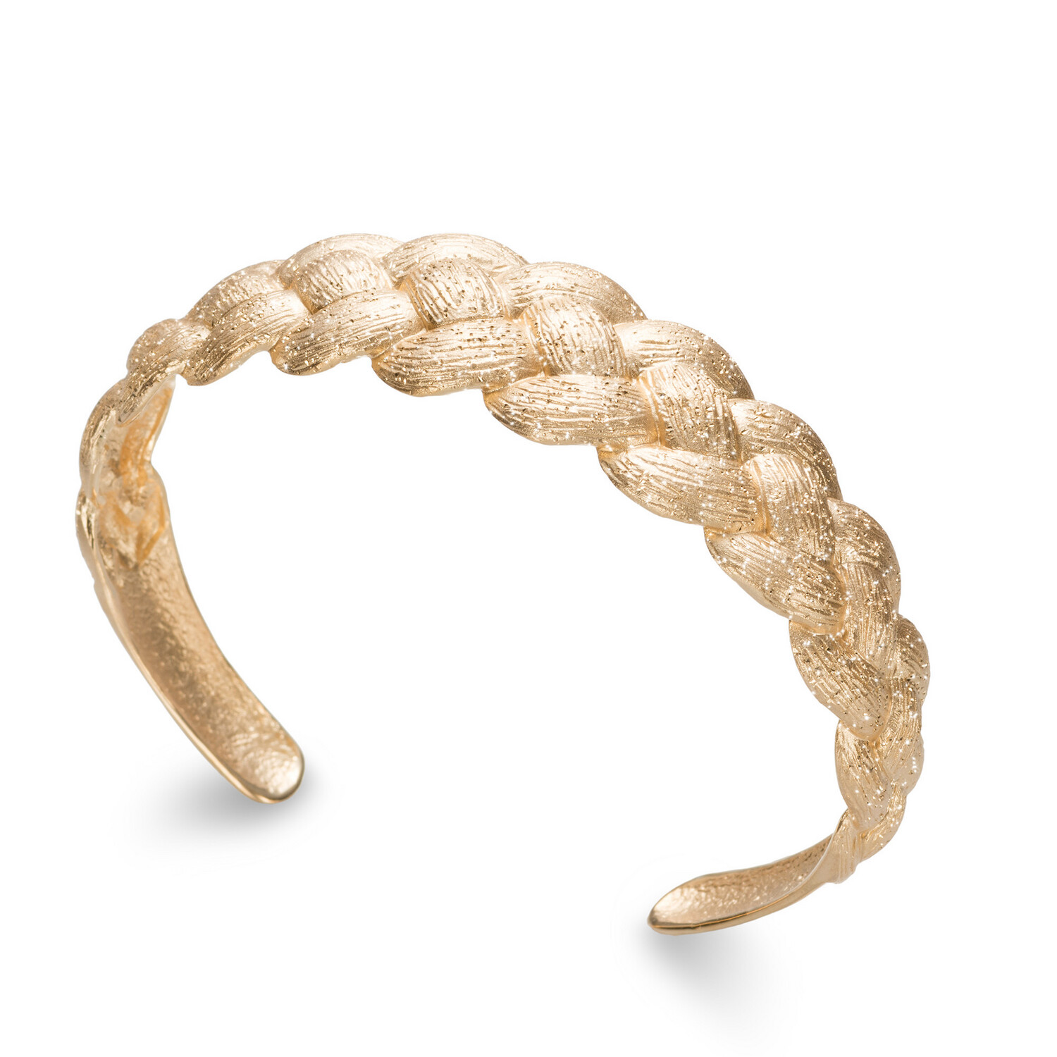 STARDUST BRAID YELLOW SILVER 925 BANGLE