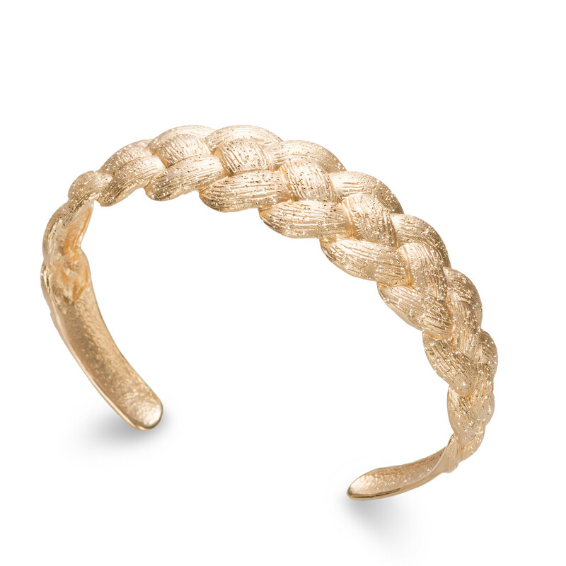 STARDUST BRAID YELLOW SILVER 925 BANGLE