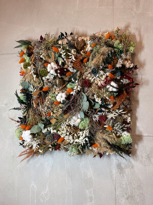 Moosbild-Trockenblumenbild- Wandbild - Blumenbild Rusty