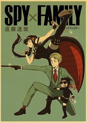 Poster SpyxFamily/Inuyasha/Danganronpa/SK8 CraftPaper 30x42cm