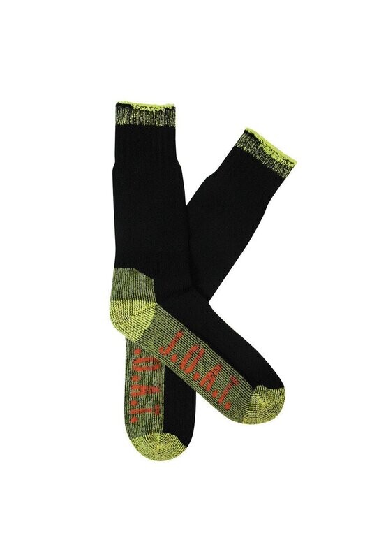 Jack of All Trades Men's Cotton Socks - Black/Yellow