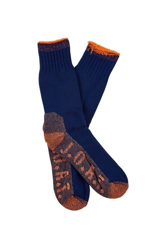 Jack of All Trades Men's Cotton Socks - Navy/Orange