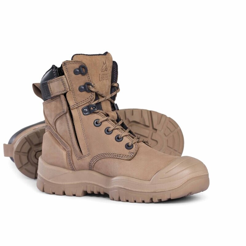 Mongrel 561060 High Zip Scuff - Stone (Steel Cap)