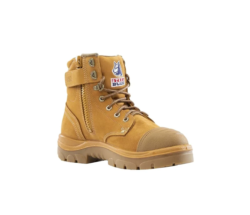 Steel Blue Men's Argyle Zip Scuff - Wheat