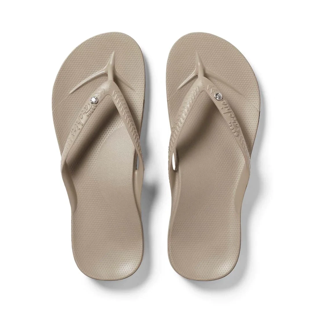 Archies | Arch Support Thongs | Crystal Taupe