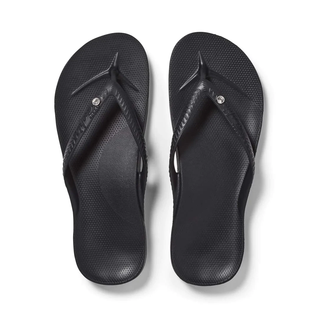 Archies | Arch Support Thongs | Crystal Black