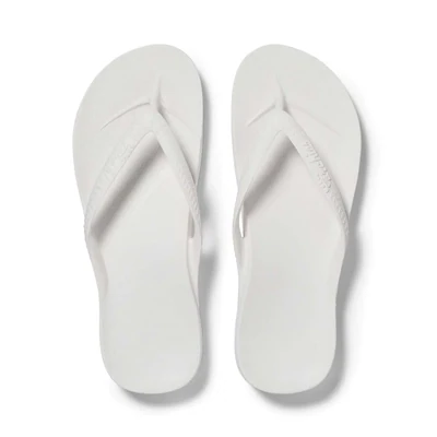 Archies | Arch Support Thongs | White