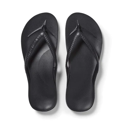 Archies | Arch Support Thongs | Black
