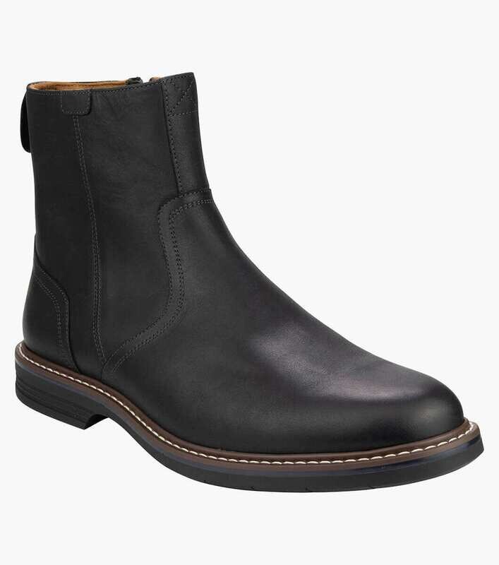 Florsheim Norwalk Zip Crazy Horse - Black (Wide EEE)