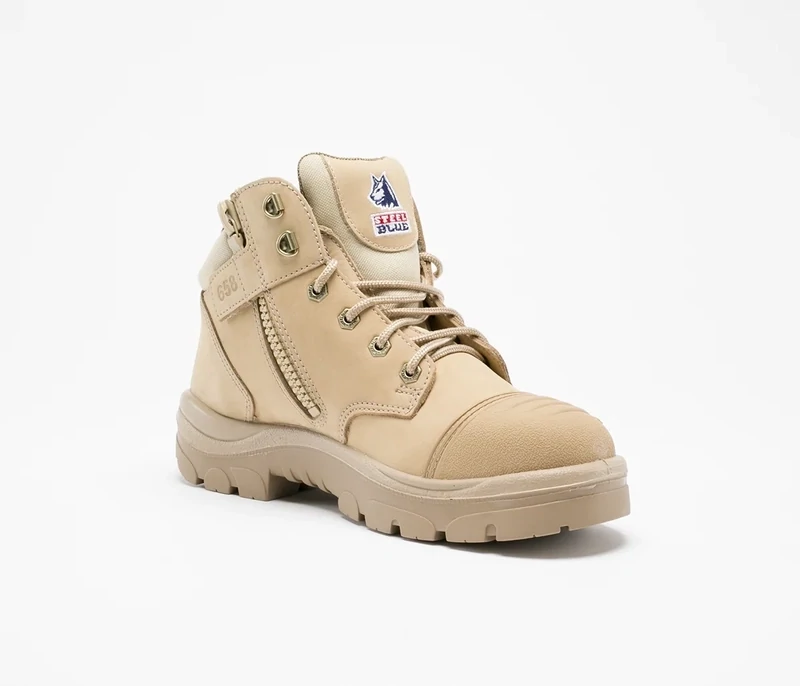 Steel Blue Men's Parkes Zip Scuff - Sand