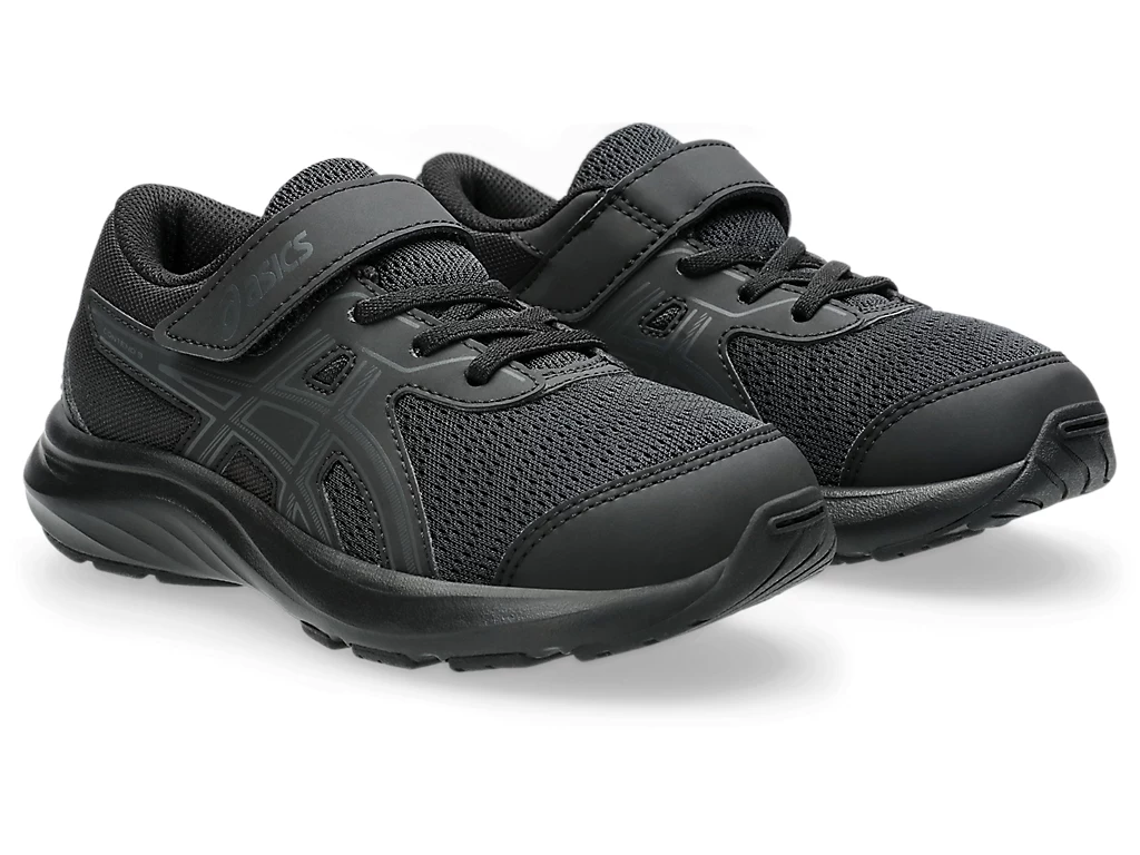 ASICS Kids Contend 9 PS - Black/Graphic Grey (Velcro)