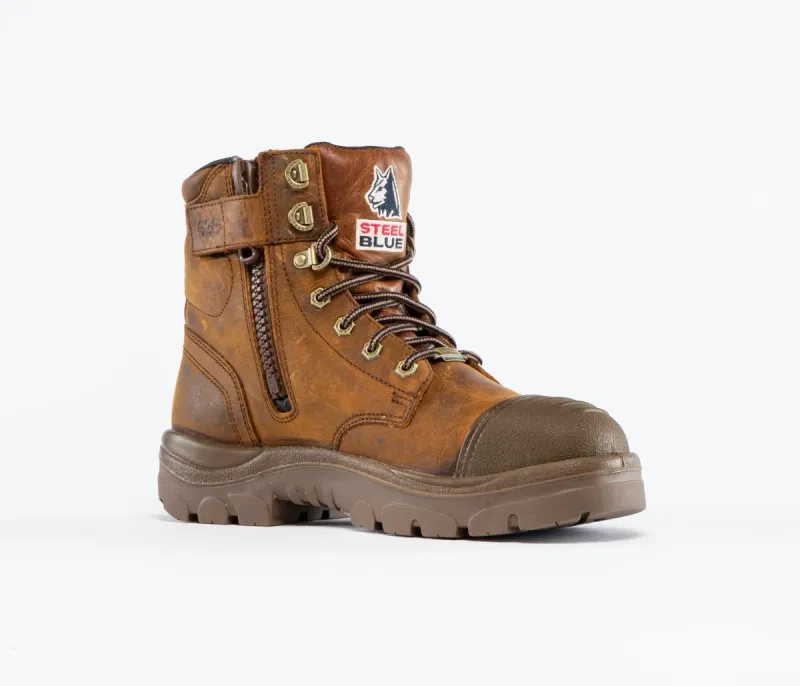 Steel Blue Men's Argyle Zip Scuff - Brown (Waterproof)