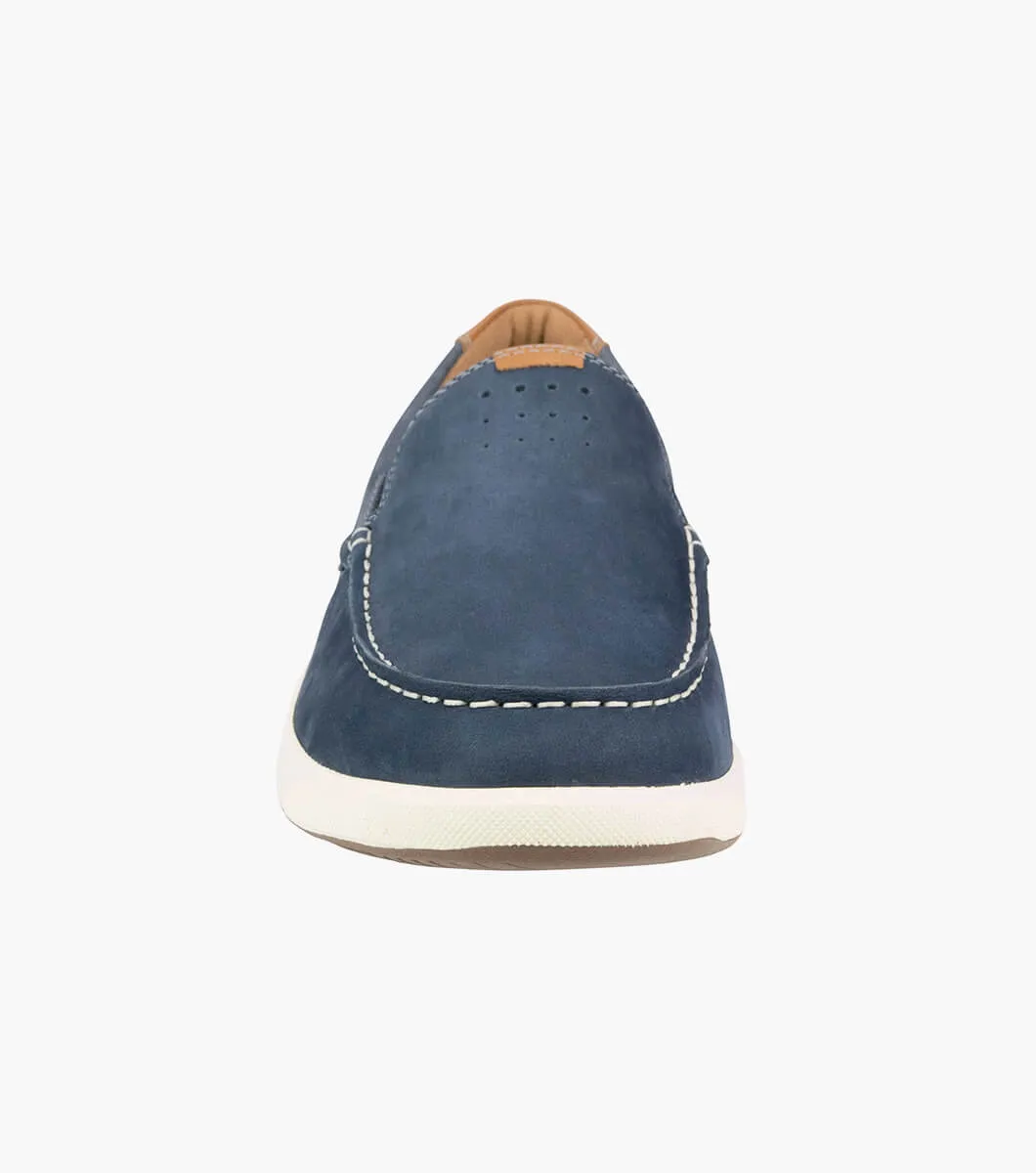 Florsheim Crossover Moc Slip - Navy Nubuck (Wide EE)