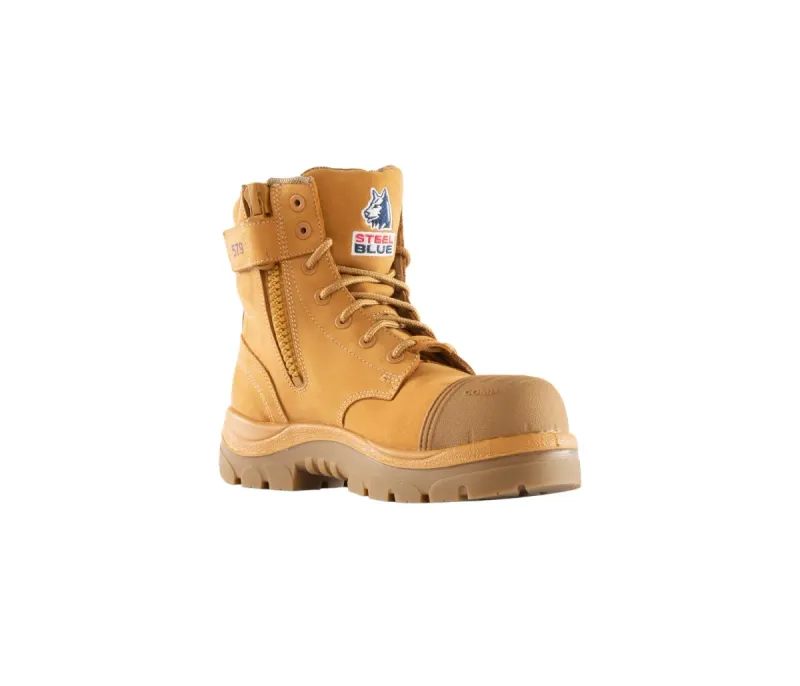 Steel Blue Argyle Ladies: Zip Scuff Composite Wheat