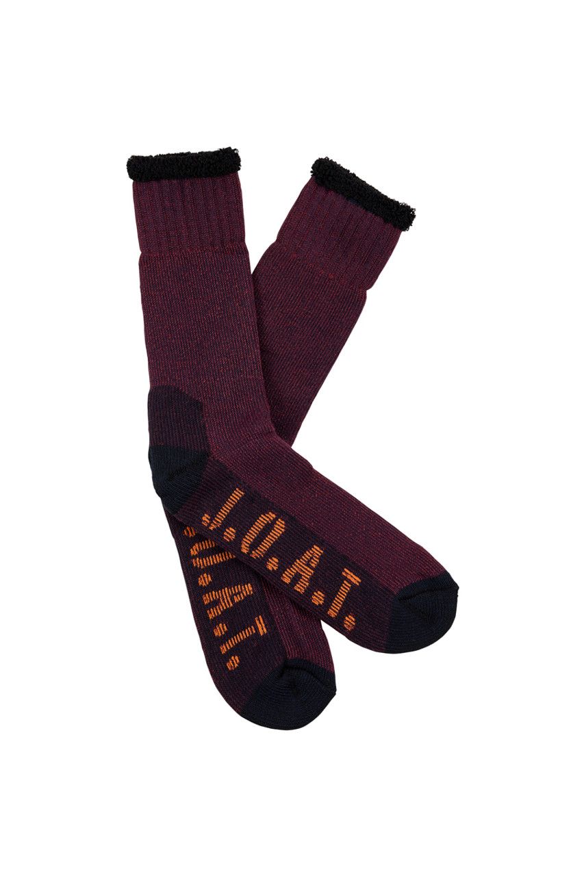 Jack of All Trades Bamboo Socks - Twisted Burgundy