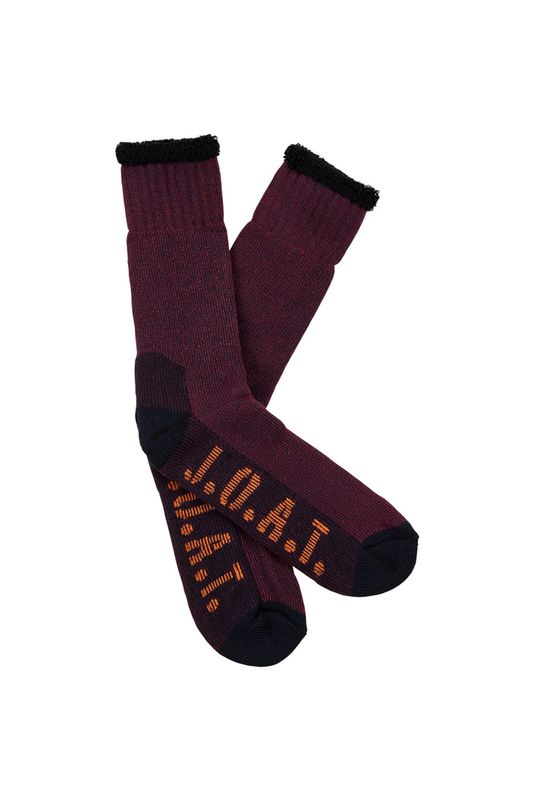 Jack of All Trades Bamboo Socks - Twisted Burgundy