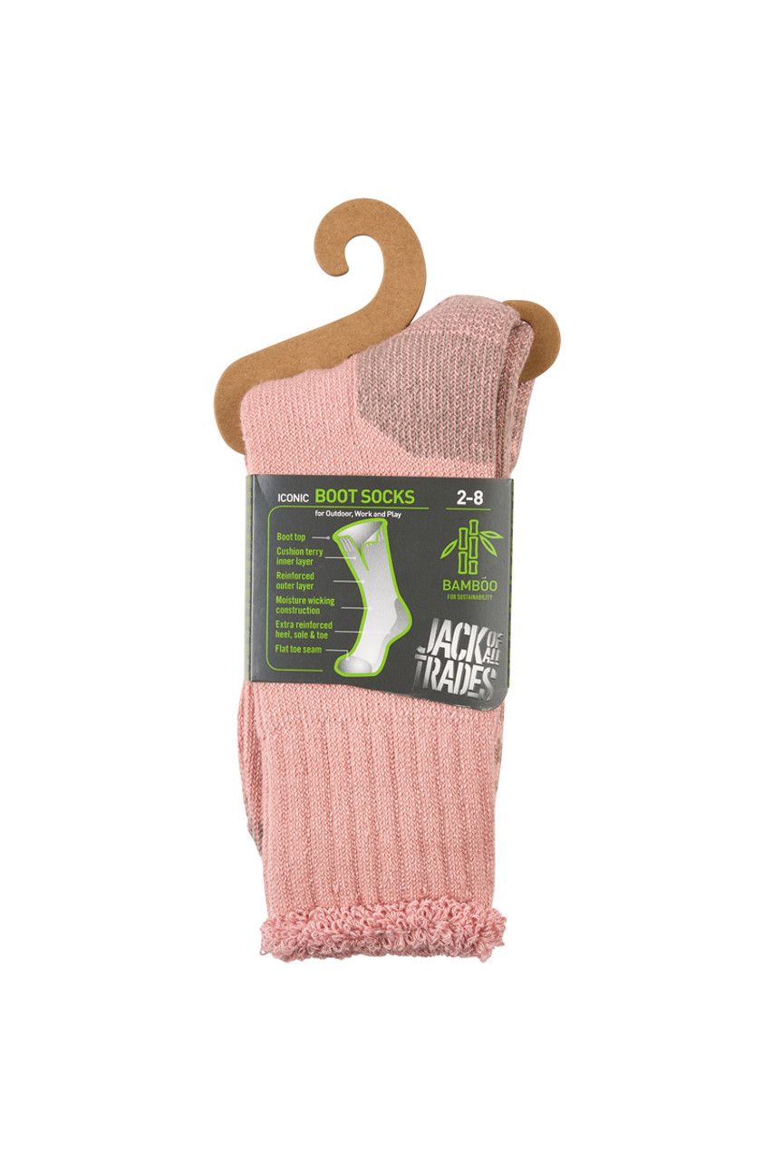 Jack of All Trades Bamboo Socks - Twisted Dusty Pink