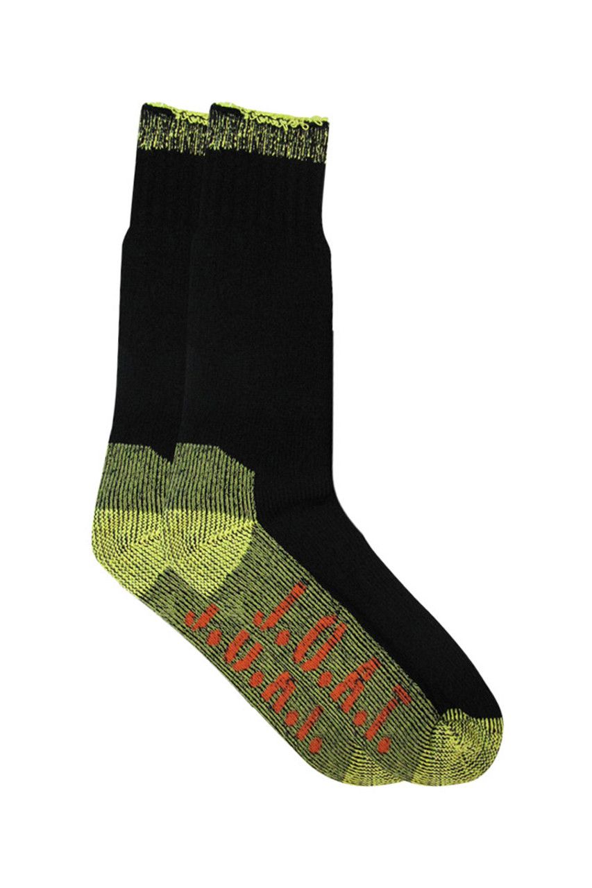 Jack of All Trades Cotton Socks 2 Pack - Black/Yellow