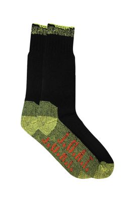 Jack of All Trades Cotton Socks 2 Pack - Black/Yellow