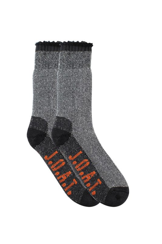 Jack of All Trades Cotton Socks 2 Pack - Twisted Grey Jack of All Trades Cotton Socks 2 Pack - Twisted Grey