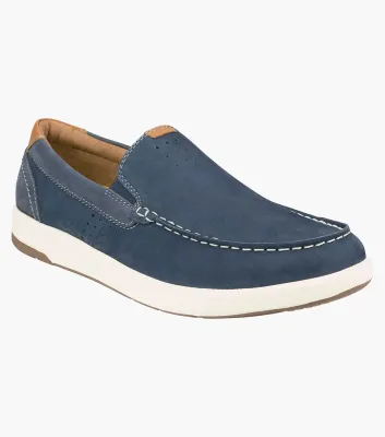 Florsheim Crossover Moc Slip - Navy Nubuck (Wide EE)