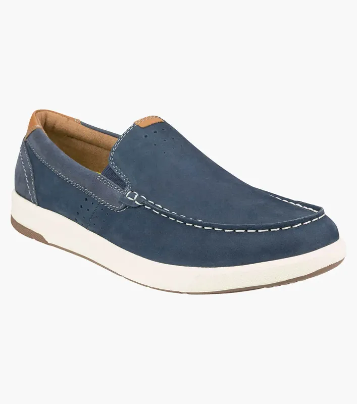 Florsheim Crossover Moc Slip - Navy Nubuck (Wide EE)