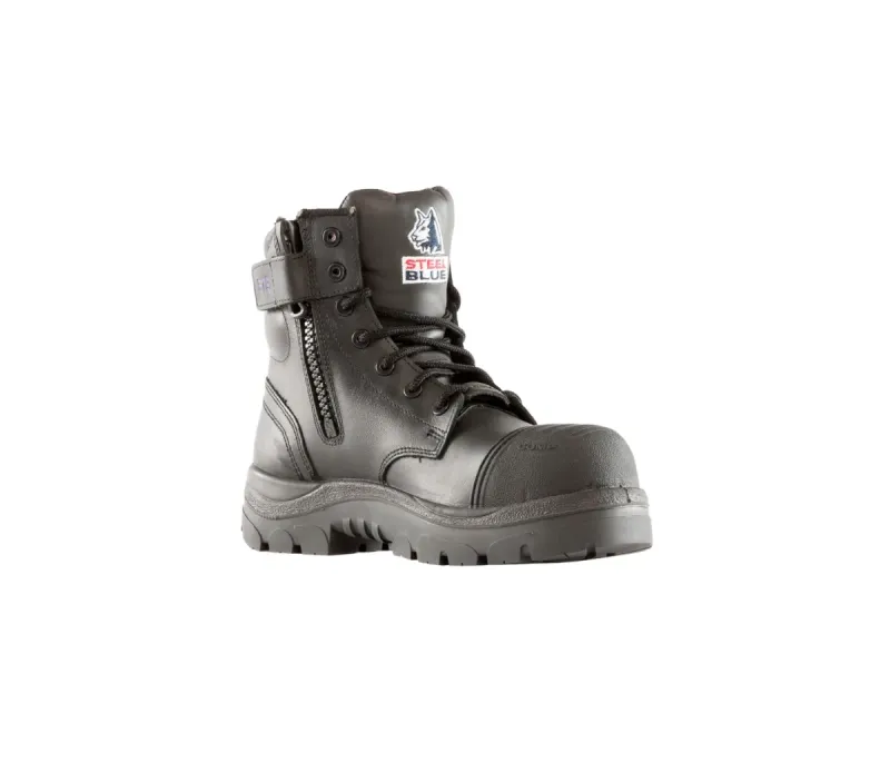 Steel Blue Women's Argyle Zip Scuff - Black (Composite Cap)