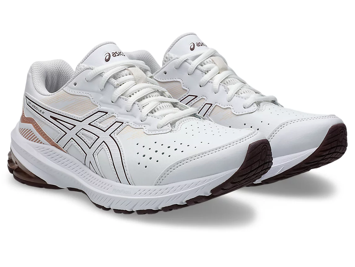 ASICS Women's GT-1000 LE 2 - White/Dark Red Planet (Wide D)