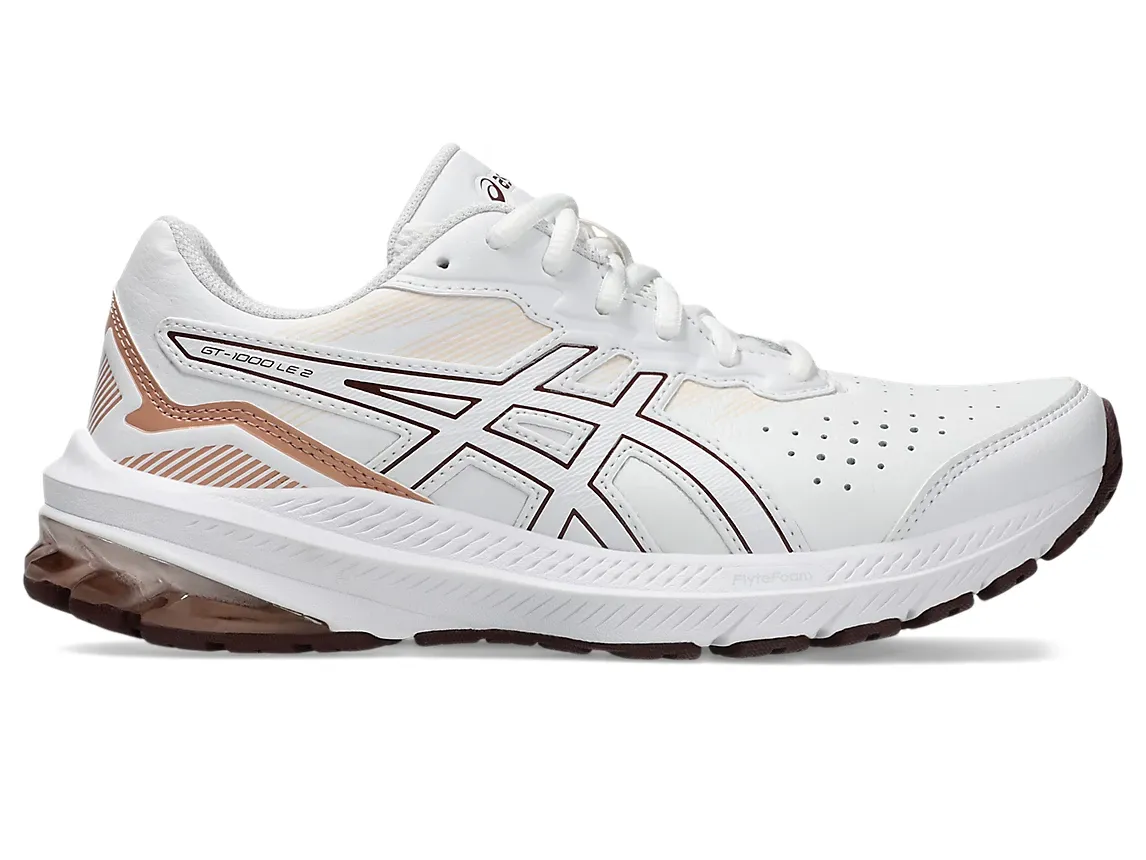 ASICS Women's GT-1000 LE 2 - White/Dark Red Planet (Wide D) ASICS Women's GT-1000 LE 2 - White/Dark Red Planet (Wide D)