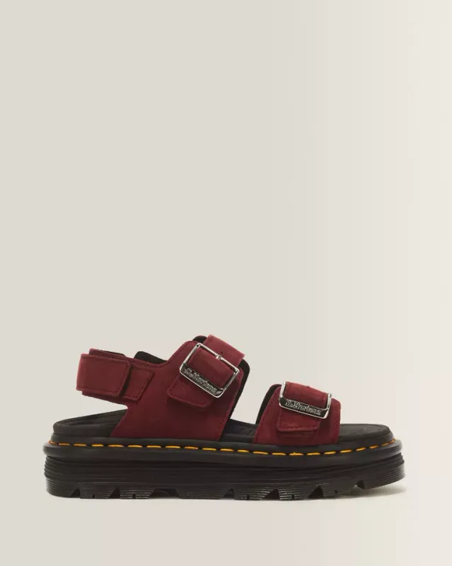 Dr. Martens Zebzag Sandal Milled Nubuck - Cherry Red Dr. Martens Zebzag Sandal Milled Nubuck - Cherry Red