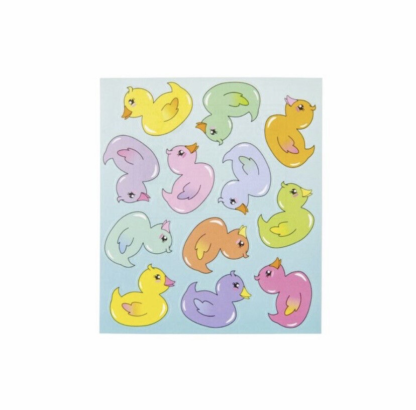 Traktatie - Stickervel Eendjes 10 stks