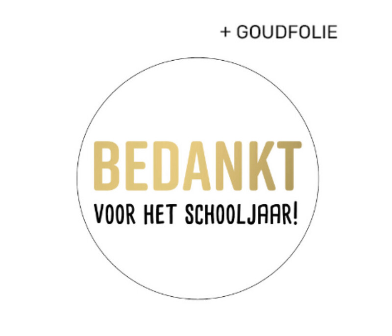 KP® Stickers D40mm - Bedankt voor het schooljaar Per 10 Stks