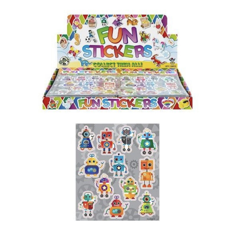 Trakteren - FUN STICKERS – MODEL: ROBOTS 10 stks