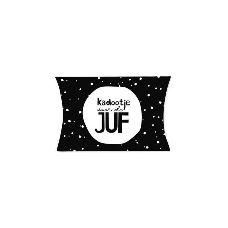 Cadeau - KP Design Gondeldoosje Kadootje Voor De Juf Stippen