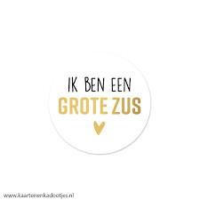 005 KP® Geboorte - Sticker Ik Ben Grote Zus (10stks)