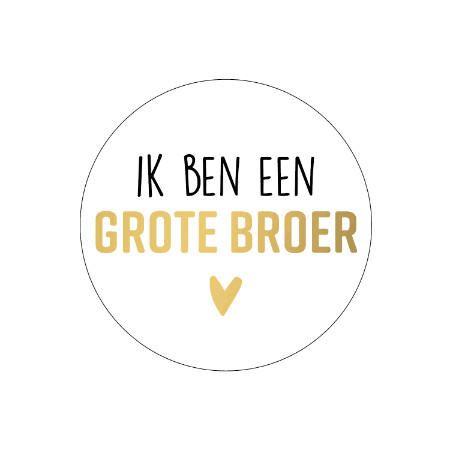 003 KP® Geboorte - Sticker Ik Ben Grote Broer (10stks)